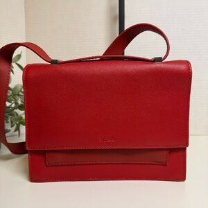 NAVA Via Durini Mini Bag Red Leather Shoulder Crossbody Bag Preppy Streetwear